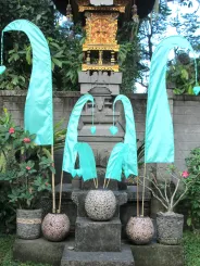 Bali-Fahne, türkis, mit Bambusstab, 200 cm inkl. Stock