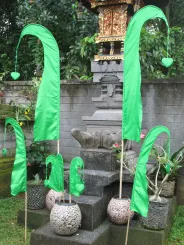 Bali-Fahne, grün, mit Bambusstab, 200 cm inkl. Stock