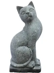Sitzende Katze auf Sockel, 60 cm 