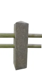 Zaunelement für zwei Bambusstäbe, gerade, 80 cm 