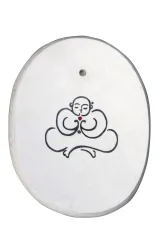 SALE – Weißer Stein mit Buddha-Kalligrafie 