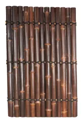 Bambus-Element Palettenabdeckung, starr, braun-schwarz (Wulung), mit Deko-Seil. Durchmesser 3-5cm 83 x 120 cm Höhe. 