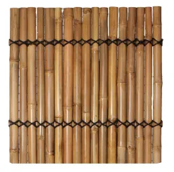 Bambus-Element Palettenabdeckung, starr, gelb-braun (Apus), mit Deko-Seil. Durchmesser 3-5cm 123 x 120 cm Höhe. 