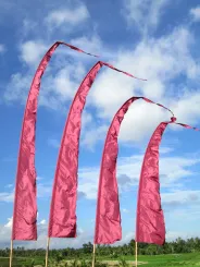 Bali Flag, satin, cream 3 meters 
