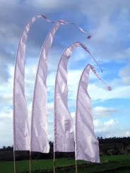 Bali Flag, satin, cream 3 meters 