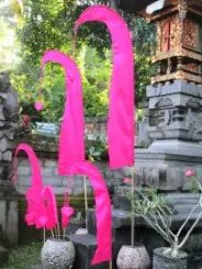 Balifahnen, mit Bambusstab, 120 cm und 200 cm pink | 120 cm