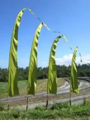 Bali-Fahne, jadegrün, 5 Meter
