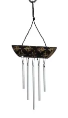 Klangspiel model "Xian", painted bamboo pole with 5 bars 