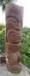 Tiki-Statue im polynesischen Stil. Aus Kokosnusspalme 200cm. Ø ca. 18-28cm. Modell 4 - kompletter Körper 