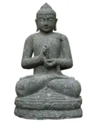 Sitzender Buddha "Rad der Lehre", indisch, in verschiedenen Größen, 