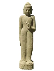 Stehender Buddha, 150 cm hoch, naturgrün 