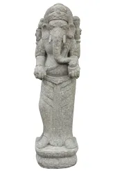 Stehender Ganesh, ca. 155 cm, Basanit 