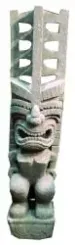 Tiki-Kopf mit Frisur, 150cm 