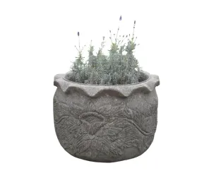 Trog, rund, glatt, mit Relief, 60 cm Ø 