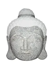 Buddha-Kopf, mit Spiegelplättchen beklebt, 40 cm 
