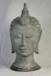 Thai-Büste, 43 cm, grau 