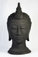 Thai-Büste, 43 cm, schwarz 