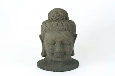Buddha-Kopf, 20 cm – olive 