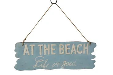 Holzschild, retro, „At The Beach“, 30 cm 