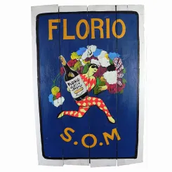 Handbemaltes Schild „Florio S.O.M.“, 60 x 40 cm 