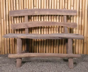 Bank mit Fußstütze aus Teakholz ca. 90cm lang 