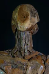 Unikat: Mensch abstrakt – Upcycling-Kunst aus Teakholz, 180 cm 