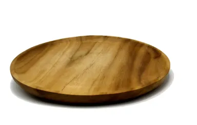 Holzteller, aus Teakholz, 30 cm Durchmesser 
