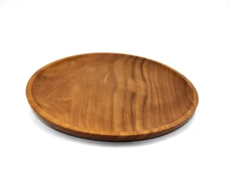 Holzteller, aus Teakholz, 25 cm Durchmesser 
