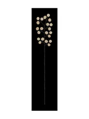 Panel – Blume aus Münzen auf Holz, schwarz 
