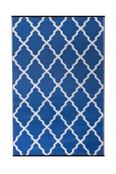 Outdoor-Teppich, FH-04 blau, geometrisches Muster 