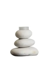 SALE – Teelichthalter „Zen“, weiß, 10 cm 