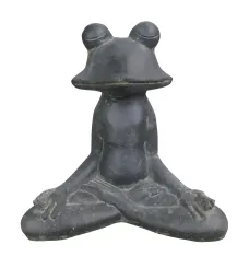 Meditationsfrosch, 30 cm hoch, antikisiert 