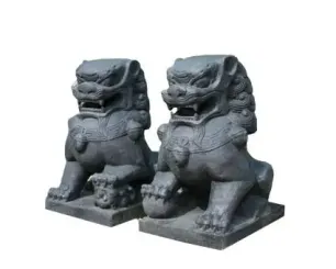 temple lions set of 2, 60 cm H 