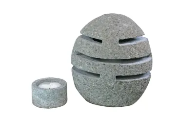 Miniatur-Laterne, 2-teilig, geschlitzt, für Teelicht (LED), ca. 15 cm 