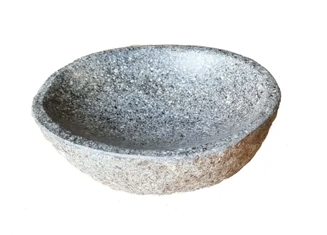 SALE - stone bowl, polished surface, size S - rounded 
