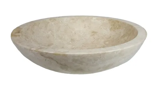 Schale aus Marmor, Ø 45 cm, außen glatt 