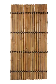 Bambus-Element Modell Surabaya, starr, gelb-braun (Apus), mit dekorativen Seil. Durchmesser 6-9cm 90 x 180 cm Höhe. 