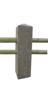 Zaunelement für zwei Bambusstäbe, gerade, 80 cm 