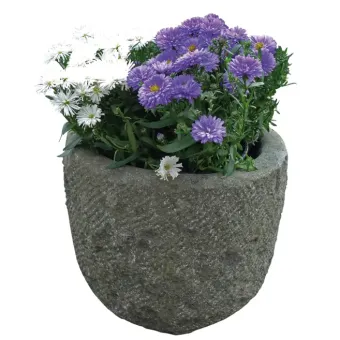 Trough, round, embossed outer surface, 30 cm Ø 