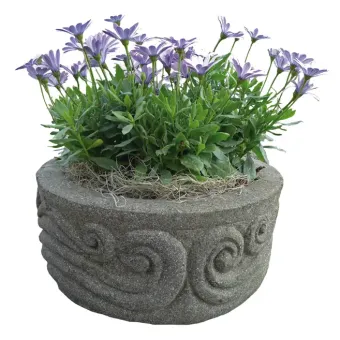 Trough, round, smooth, with relief, 40 cm Ø 