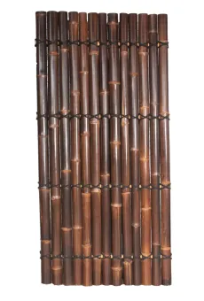 Bambus-Element Palettenabdeckung, starr, braun-schwarz (Wulung), mit Zierseil. Durchmesser 3-5cm 83 x 32 cm Höhe. 
