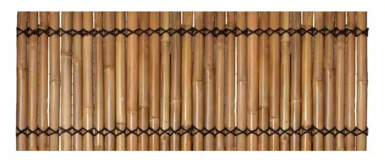 Bambuselement Palettenabdeckung, starr, gelb-braun (Apus), mit Zierseil. Durchmesser 3-5cm 83 x 32 cm Höhe. 