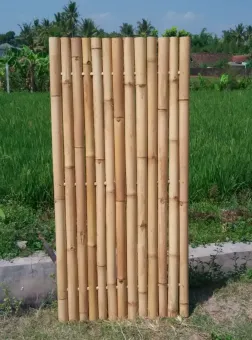 Bamboo  element Model Surabaya, rigid, yellow-brown (Apus). Diameter 3-5cm 90 x 180 cm Height. 