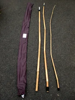 Bamboo stick for Bali Flag, 350cm Plug-in system in satin pouch 
