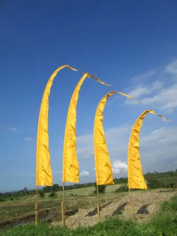Bali Flag, satin, cream 3 meters 