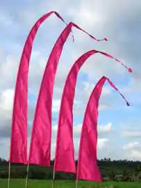 Bali-Fahne, pink, 4 Meter
