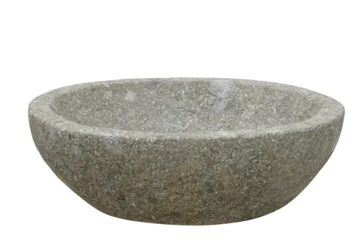 Steinschale, glatte Oberfläche, 22 cm Ø 
