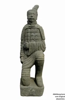 Kneeling Chinese warrior, 120 cm H 