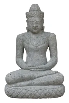 Seated Buddha, Khmer style, 100 cm H 
