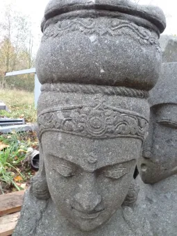 Damenkopf mit Schale, 80cm Höhe 